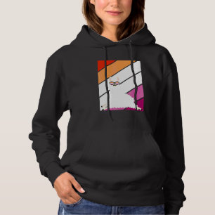 Pull À Capuche Llama Avec Fierté Drapeau Lesbienne Lgbtq Fier All