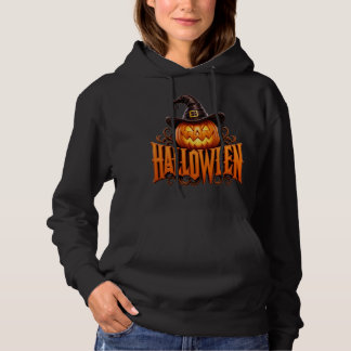 Pull À Capuche Logo de citrouille 3D de luxe Halloween avec chape
