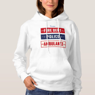 Pull À Capuche Logo de l'ambulance de police des incendies Thunde