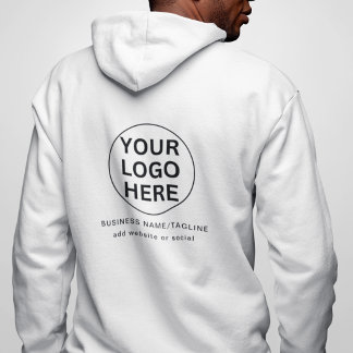 Pull À Capuche Logo de l'entreprise et texte uniformes de marque