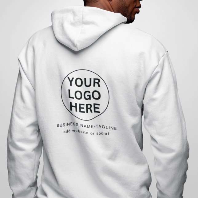Pull À Capuche Logo de l'entreprise et texte uniformes de marque  (Créateur téléchargé)