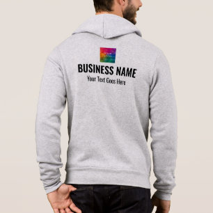 Pull À Capuche Logo double face Modèle Mens Employé Équipe