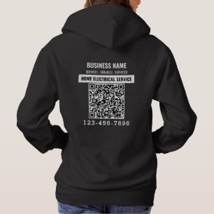 Pull À Capuche Logo Entreprise Code QR Travail personnalisé