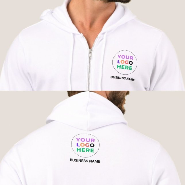 Pull À Capuche Logo & Nom de l'entreprise personnalisés | Devant  (Small Business Branding Hoodie)