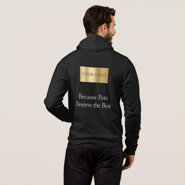 Pull À Capuche Logo Rectangulaire Entreprise Vêtement de Travail  (Dos entier)