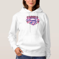 Logo Supergirl rose et violet Grunge