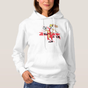 Pull À Capuche Lola Bunny Équipe Angleterre Graphique de Football