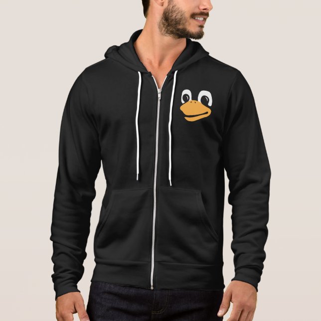 Pull À Capuche Lord et sauveur Tux Penguin Linux Mascot Face (Devant)