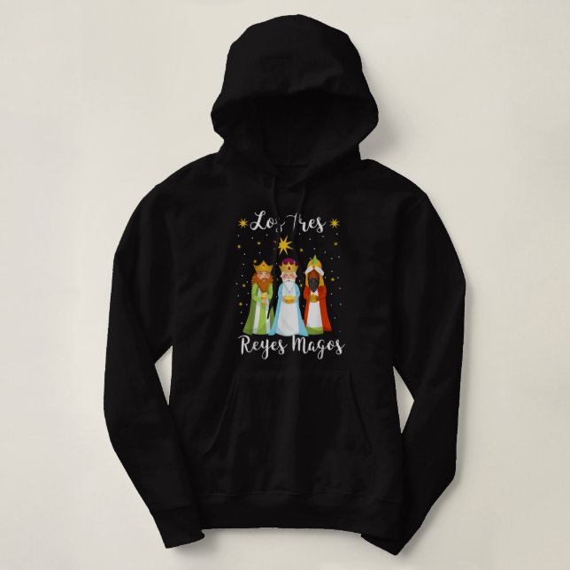 Pull À Capuche los tres reyes magos tee épiphanie jour trois sage (Design devant)