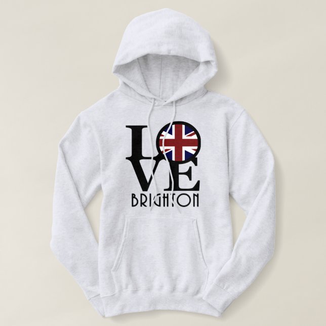 Pull À Capuche LOVE Brighton Angleterre (Design devant)