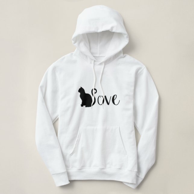 Pull À Capuche Love Cats Hoodie – Cute & Cozy Style (Design devant)