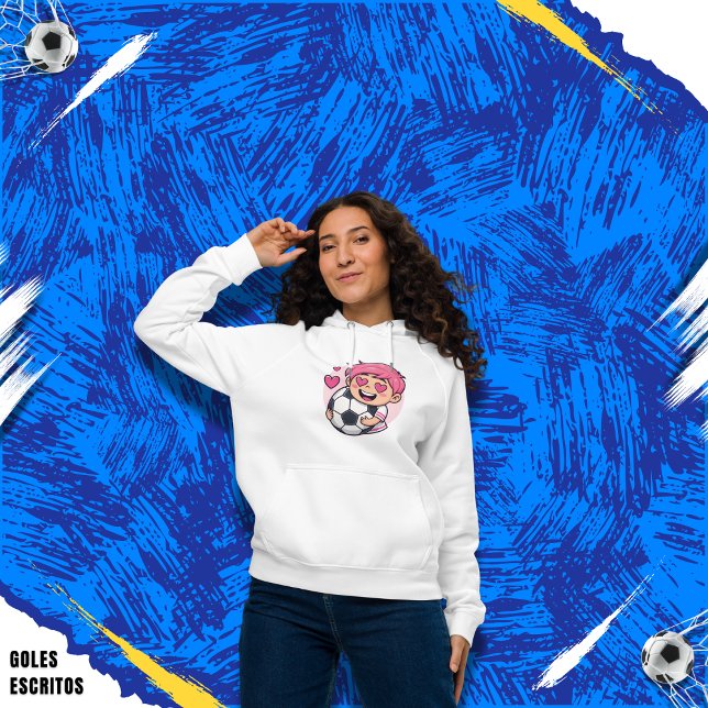 Pull À Capuche Love for soccer kawaii anime design (Créateur téléchargé)