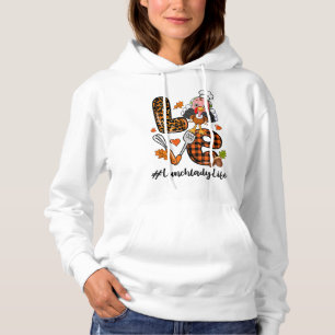 Pull À Capuche Love Lunch Lady Leopard