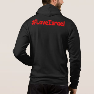 Pull À Capuche "#LoveIsrael" Joli Design. Acheter Maintenant