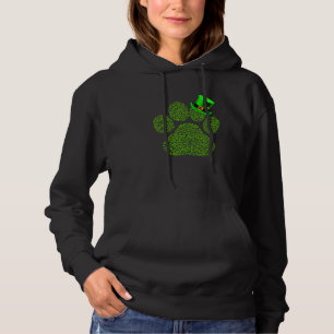 Pull À Capuche Lucky Carlin Paw Chien Chat Shamrock irlandais St