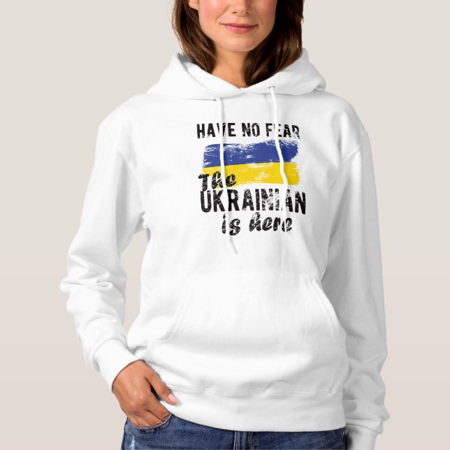 Pull À Capuche L'Ukraine, patrimoine ukrainien, drapeau ukrainien (Devant)