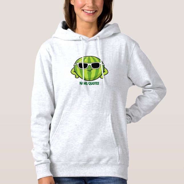 Pull À Capuche Lunettes de soleil Cartoon Pastèque Cool Graphique (Devant)