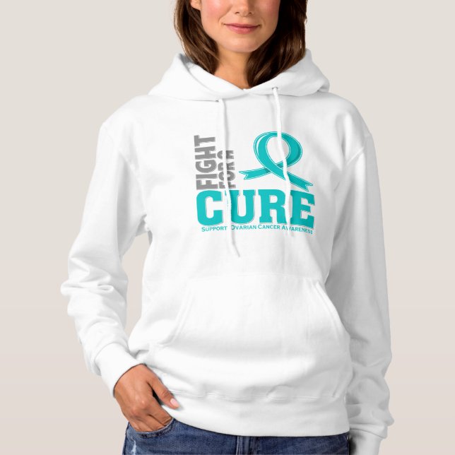 Pull À Capuche Lutte Contre Le Cancer De L'Ovaire Pour Un Traitem (Devant)