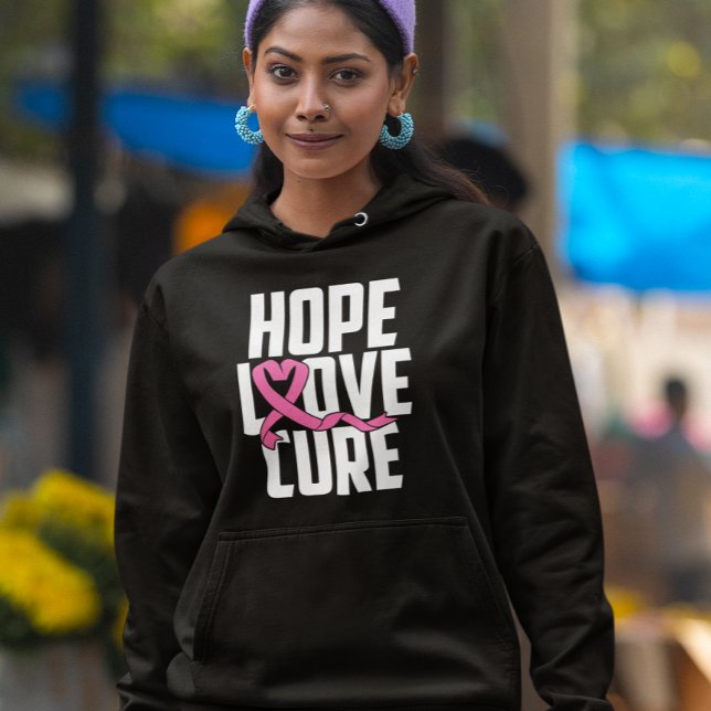 Pull À Capuche Lutte contre le cancer du sein guerrier rose du ru (Créateur téléchargé)
