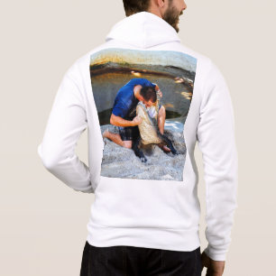 Pull À Capuche lutteur alligator avec sa tête dans la bouche