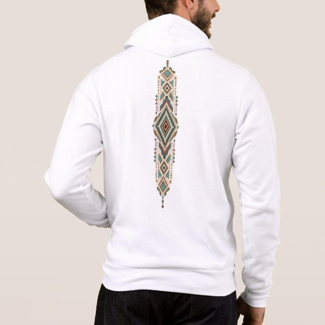 Pull À Capuche Luxury Ethnic Geometric Pattern (Dos)