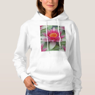 Pull À Capuche Lys d'eau de Lotus rose