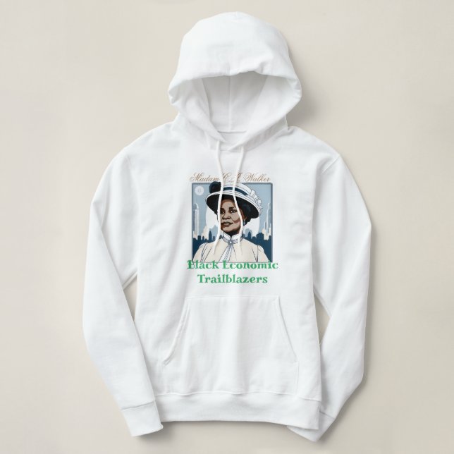 Pull À Capuche Madame C.J. Walker - Baliseurs économiques noirs (Design devant)