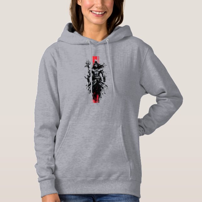 Pull À Capuche Mahadev né du vide L'axe cramoisi Quand le silence (Devant)