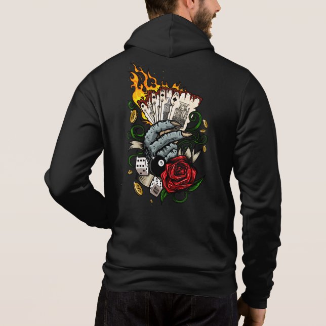Pull À Capuche Main Des Cartes (Dos)
