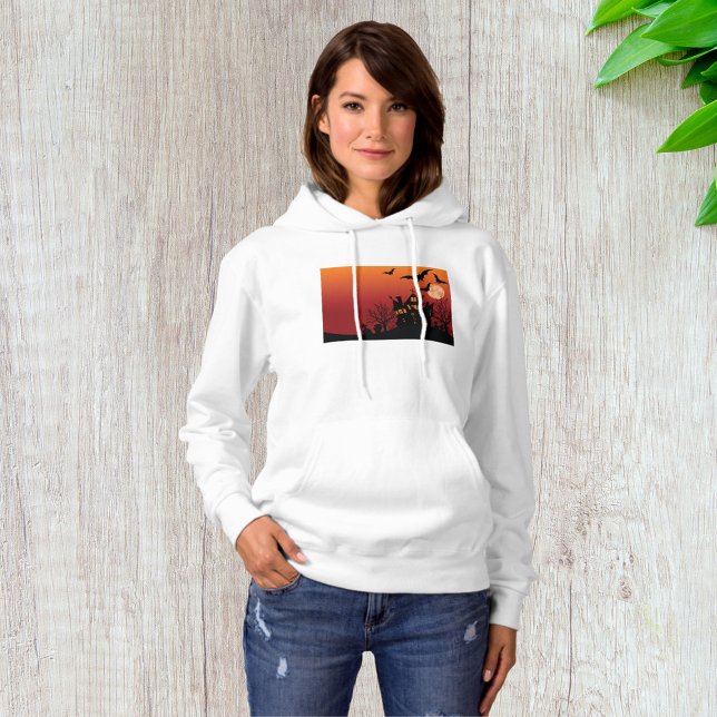 Pull À Capuche Maison Hantée éffrayante Halloween nuit (Créateur téléchargé)