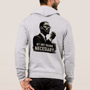 Pull À Capuche Malcolm X Tribute Silhouette - Citation Inspirante