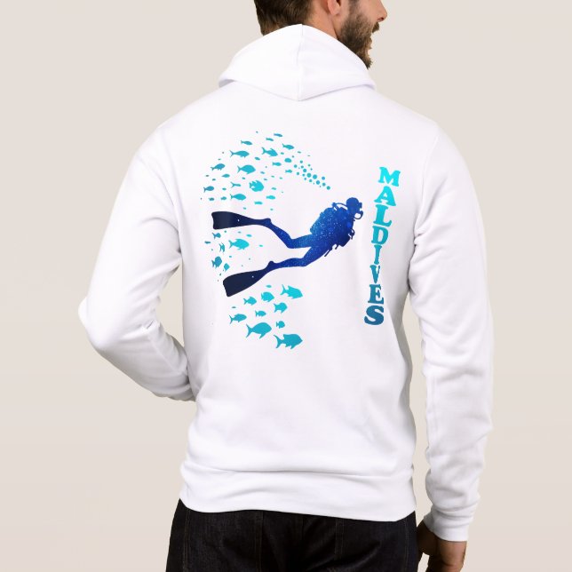 Pull À Capuche Maldives bleues (Dos)