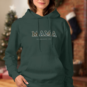 Pull À Capuche Mama année customisée - sombre tendance