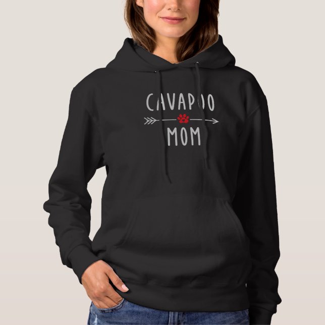 Pull À Capuche Maman Cavapoo Femme Cavapoo Chien Maman (Devant)
