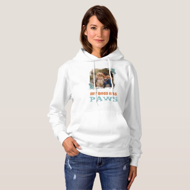 Pull À Capuche Maman Chien Chat Mignon Branché Amusant Élégant Sw (Devant entier)