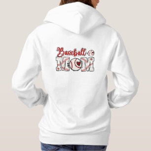 Pull À Capuche Maman de baseball mignonne personnalisée