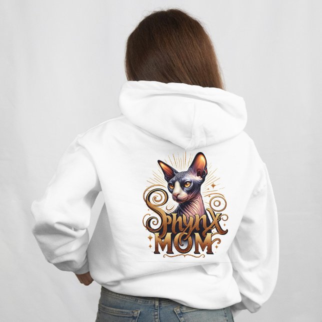Pull À Capuche Maman de chat Sphynx femme  (Sphynx Cat Lover Mom Clothes )