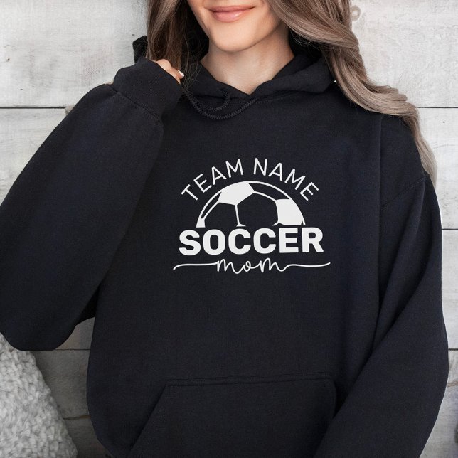 Pull À Capuche Maman de footballeur Nom d'équipe personnalisé Swe (Créateur téléchargé)