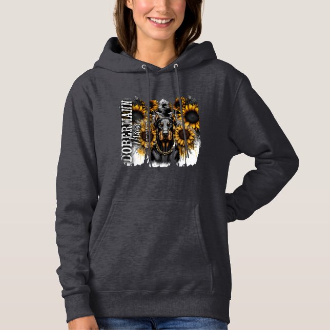 Pull À Capuche Maman dobermann (Devant)
