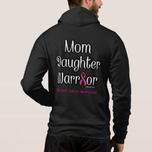 Pull À Capuche Maman Fille Guerrier...Cancer du sein