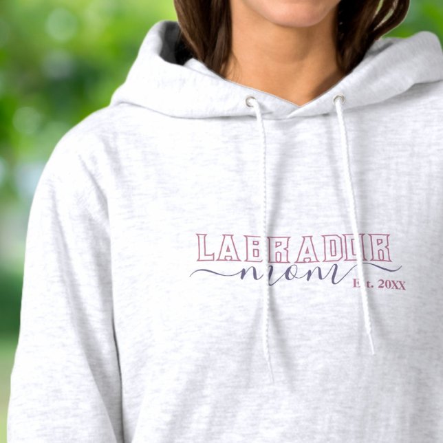 Pull À Capuche Maman Labrador Établi Écriture Universitaire (Créateur téléchargé)