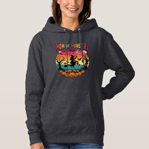 Pull À Capuche Maman Monstres Halloween Sorcière Citrouilles Chau