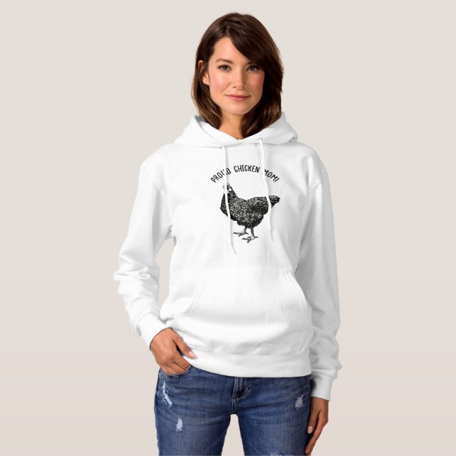 Pull À Capuche Maman poule ! (Devant entier)