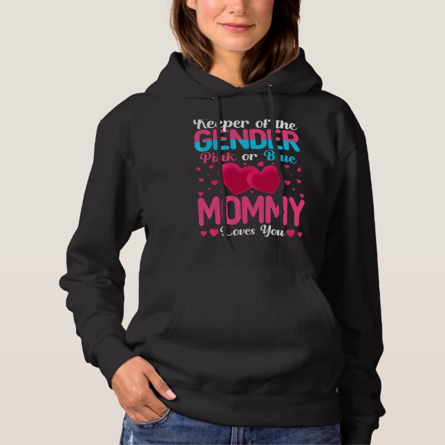 Pull À Capuche Maman Rose Ou Bleue Aime Vous Gardez La Révélation (Devant)