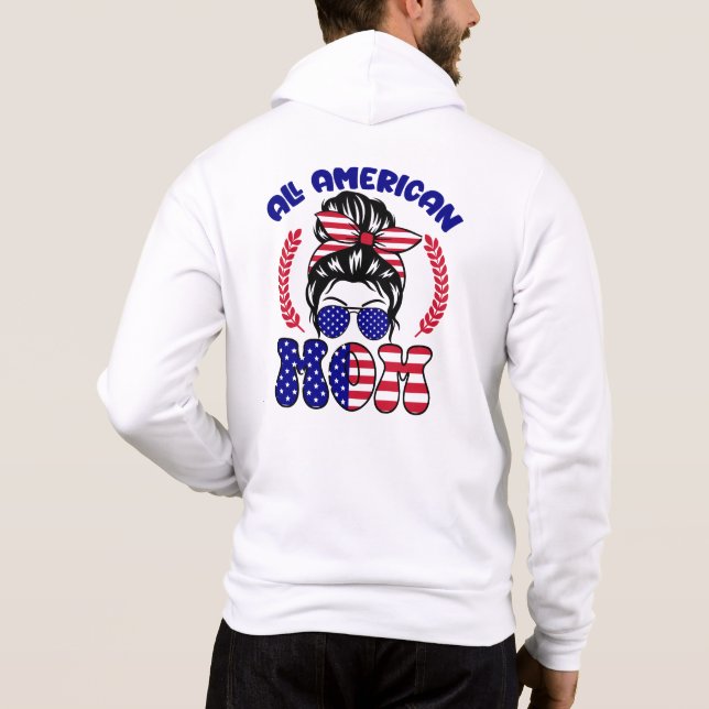 Pull À Capuche Maman Tout Américaine-32169 (Dos)