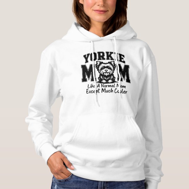 Pull À Capuche Maman Yorkie (Devant)