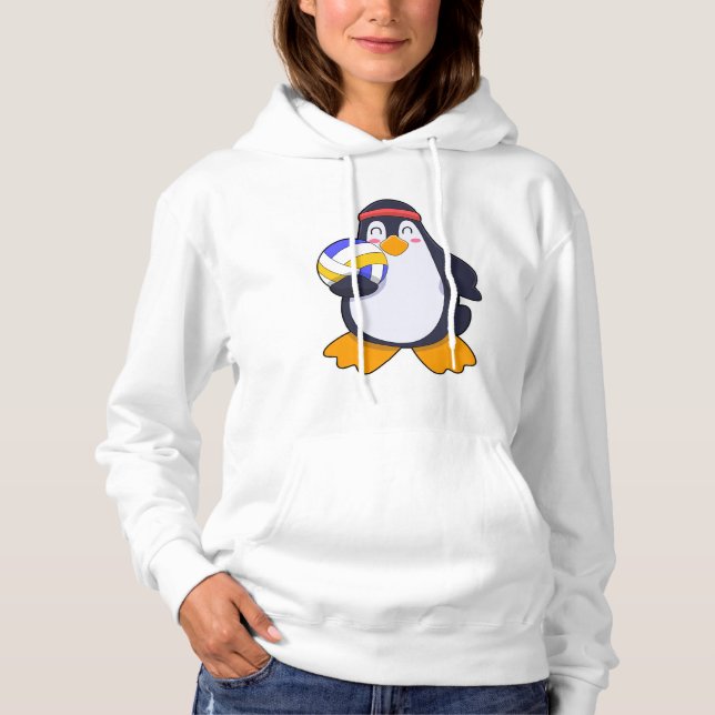 Pull À Capuche Manchot au sport de volley-ball (Devant)