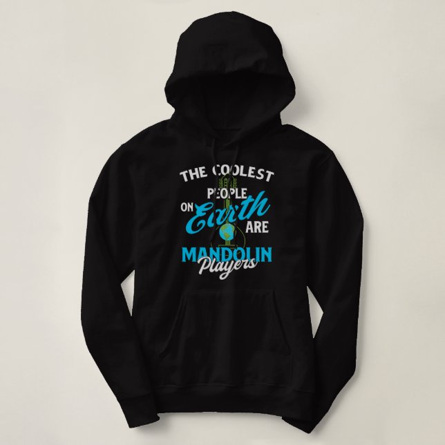 Pull À Capuche Mandolin Lover Les Gens Les Plus Cools Sur Terre S (Design devant)