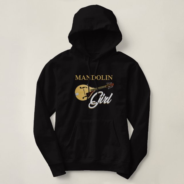 Pull À Capuche Mandolin Lover Womens Mandolin Girl Player Bluegra (Design devant)