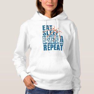 PULL À CAPUCHE MANGER DORMIR BASKETBALL RÉPÉTER